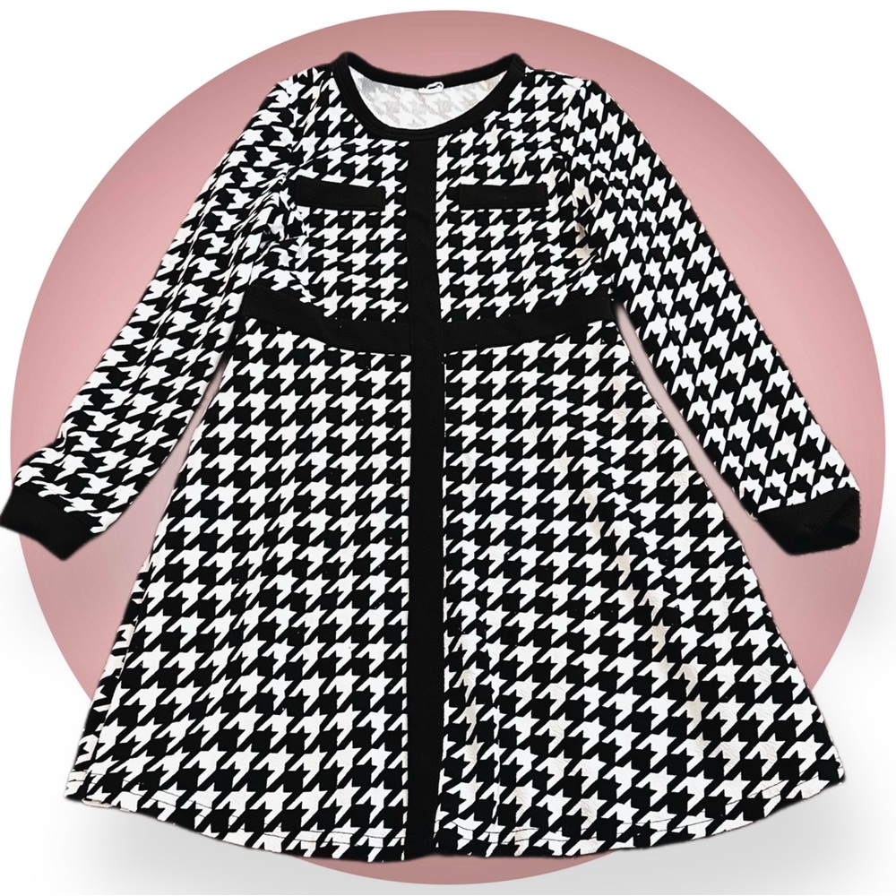 Black & White Houndstooth Dress